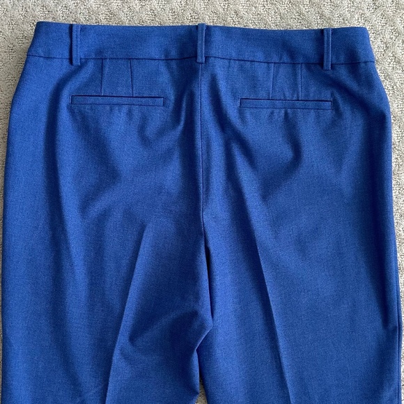 Talbots Hampshire Straight Leg Ankle Pants Blue Classic Office Size 14 NWT - Picture 12 of 16